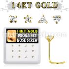 dgsc13 l shape nose studs gold nose