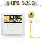 dgsc1 l shape nose studs gold nose