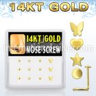 dgsc4 l shape nose studs gold nose