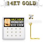 dgsc6 l shape nose studs gold nose