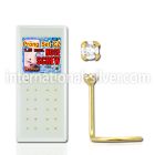 dgsz9c l shape nose studs gold nose