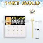 dgys20 gold bend it yourself nose studs nose piercing