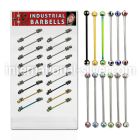 dind2 straight barbells anodized surgical steel 316l 