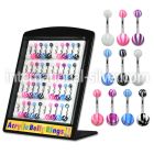 dmbna1 belly rings surgical steel 316l with acrylic parts belly button