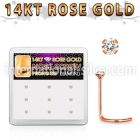 drsc15 l shape nose studs gold nose