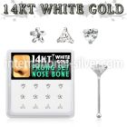 dwnb9 box w 14kt white gold nose bone w mix shaped czs