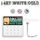 dwsc8 box w 14kt white gold nose screw w prong set 1.5 mm czs
