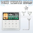 dwsc9 l shape nose studs gold nose