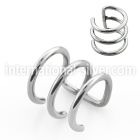 ecf3 fake illusion hoops surgical steel 316l belly button