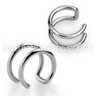 ecf fake illusion hoops surgical steel 316l belly button
