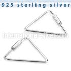 endt sterling silver endless ring hoop triangle shape design