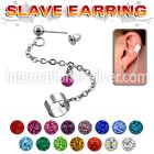 erdl16 fake illusion hoops surgical steel 316l belly button