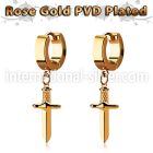 err768 anodized surgical steel huggie piercing