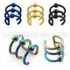 etcf3b fake illusion body jewelry bioflex ptfe ear lobe