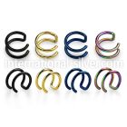 etcf fake illusion body jewelry anodized surgical steel 316l helix
