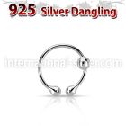 fns05 fake illusion hoops silver 925 nose