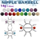 frnp104 straight barbells surgical steel 316l nipple