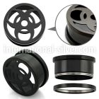 ftsha tunnels gauges anodized surgical steel 316l ear lobe