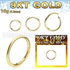g9segh16 9 karat yellow gold 16g hinged segment hoop