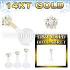 gbizsrm clear ptfe flexible labret star cubic zirconia stone