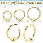 gpsegh16b3 18 k gold plating silver hinged segment hoop 16g