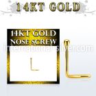 gscb1b 14kt gold nose screw, 20g w a 1.5mm ball shaped top