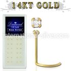 gscdb l shape nose studs gold nose