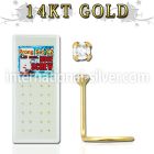 gsczc l shape nose studs gold nose