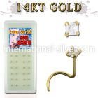 gsczqc l shape nose studs gold nose