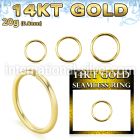 gsel20 seamless segment rings gold eyebrow