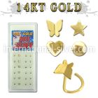 gsmsh l shape nose studs gold nose