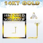 gsztm1 l shape nose studs gold nose