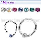 hbcrj16 surgical steel hinged captive bead ring 16g gem ball