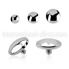 iag flat dome shaped steel dermal anchor top part