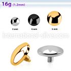 iag flat dome shaped steel dermal anchor top part