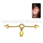 incntd16 anodized steel industrial loop barbell lightning symbol
