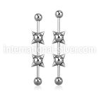 indsh2 straight barbells surgical steel 316l 