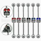 indsh4 straight barbells surgical steel 316l 