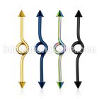 intbcn5 straight barbells anodized surgical steel 316l 