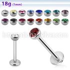 lb18hjb3 surgical steel labrets helix lower lip tragus upper lip monroe piercing