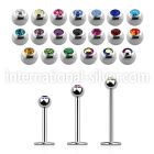 lb18jb3 surgical steel labrets helix lower lip tragus upper lip monroe piercing