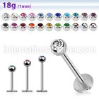 lb18jb3 surgical steel labrets helix lower lip tragus upper lip monroe piercing
