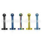 lbtb2 labrets lip rings anodized surgical steel 316l labrets chin