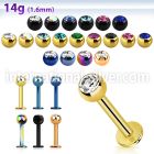 lbtc4 labrets lip rings anodized surgical steel 316l labrets chin