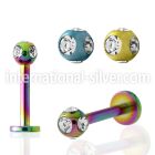 lbtca labrets lip rings anodized surgical steel 316l labrets chin