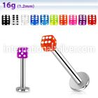 lbuvdi3 labrets lip rings surgical steel 316l with acrylic parts labrets chin