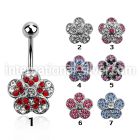 mcd378 belly rings surgical steel 316l belly button