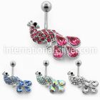 mcd443 belly rings surgical steel 316l belly button