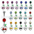 mcd474 belly rings surgical steel 316l belly button