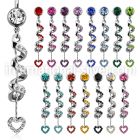 mcd477 belly rings surgical steel 316l belly button